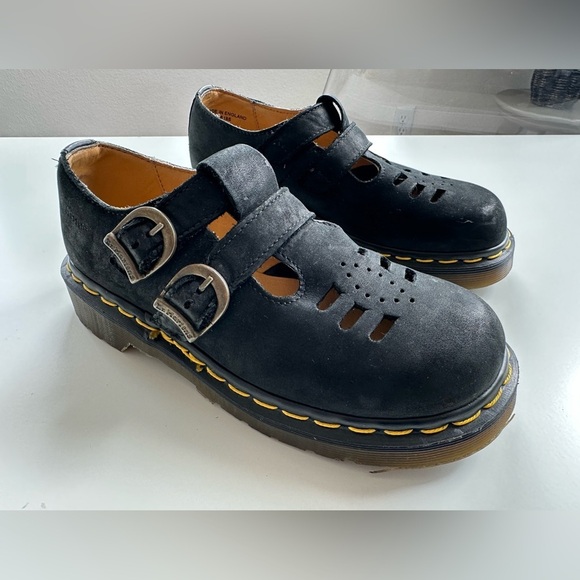 Vintage 90s Doc Dr. Martens Mary Jane Double Strap Shoes - Picture 2 of 13